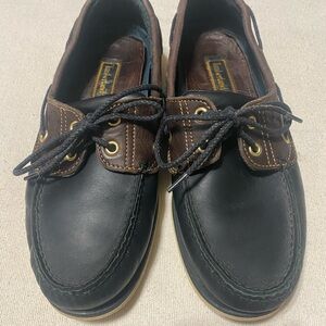 Timberland Black and Brown Leather Boat Shoes